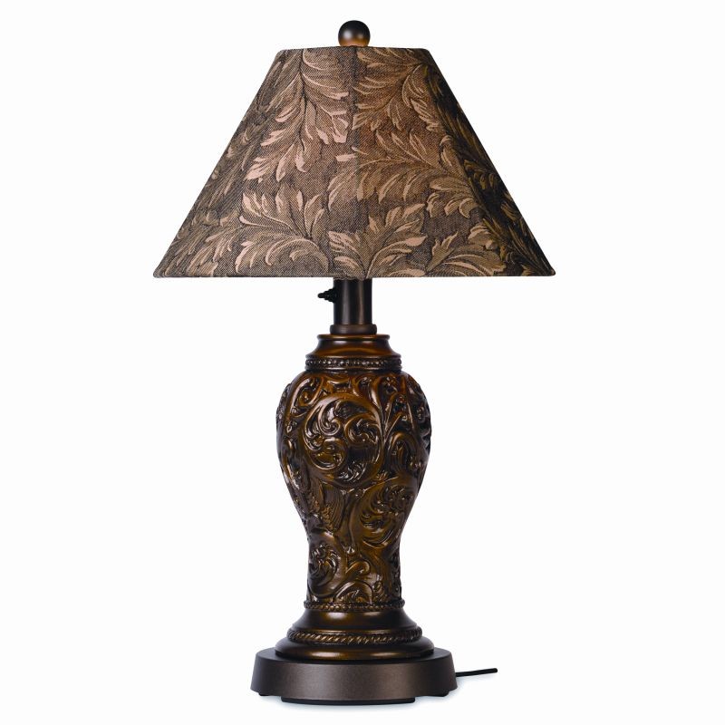 Bronze Table Lamps on Concord 34 Inch Outdoor Patio Table Shade Lamp Bronze Plc 46977