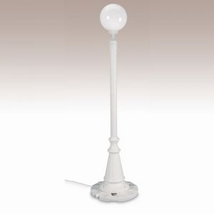 European Globe Portable Patio Lamp White Globe Black PLC-00330